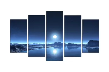 Dekorativ MDF-målning 5 Delar - Flerfärgad - Inredning - Tavlor & posters - Canvastavla
