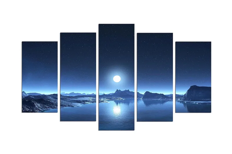 Dekorativ MDF-målning 5 Delar - Flerfärgad - Inredning - Tavlor & posters - Canvastavla