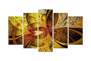 Dekorativ MDF-målning 5 Delar - Flerfärgad - Inredning - Tavlor & posters - Canvastavla