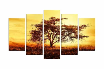 Dekorativ MDF-målning 5 Delar - Flerfärgad - Inredning - Tavlor & posters - Canvastavla