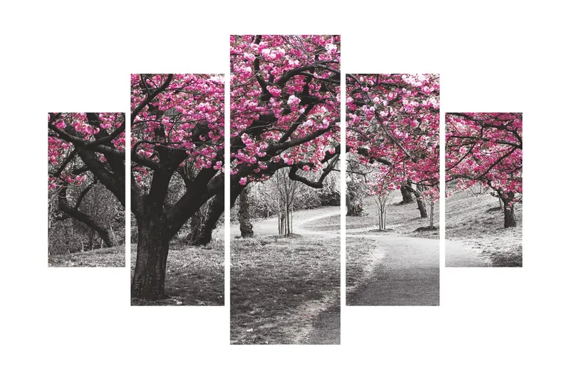 Dekorativ MDF-målning 5 Delar - Flerfärgad - Inredning - Tavlor & posters - Canvastavla