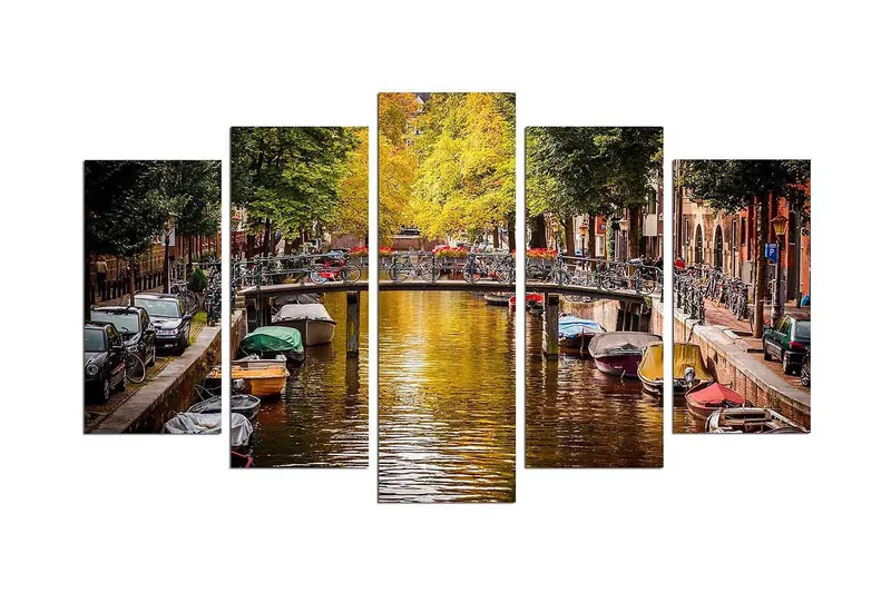 Dekorativ MDF-målning 5 Delar - Flerfärgad - Inredning - Tavlor & posters - Canvastavla