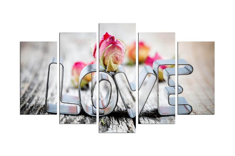 Dekorativ MDF-målning 5 Delar - Flerfärgad - Inredning - Tavlor & posters - Canvastavla