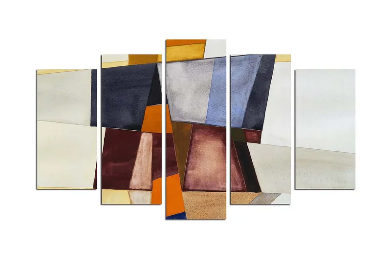 Dekorativ MDF-målning 5 Delar - Flerfärgad - Inredning - Tavlor & posters - Canvastavla