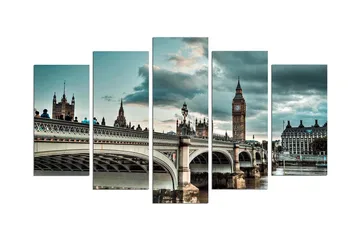 Dekorativ MDF-målning 5 Delar - Flerfärgad - Inredning - Tavlor & posters - Canvastavla