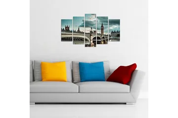 Dekorativ MDF-målning 5 Delar - Flerfärgad - Inredning - Tavlor & posters - Canvastavla