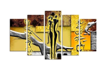Dekorativ MDF-målning 5 Delar - Flerfärgad - Inredning - Tavlor & posters - Canvastavla