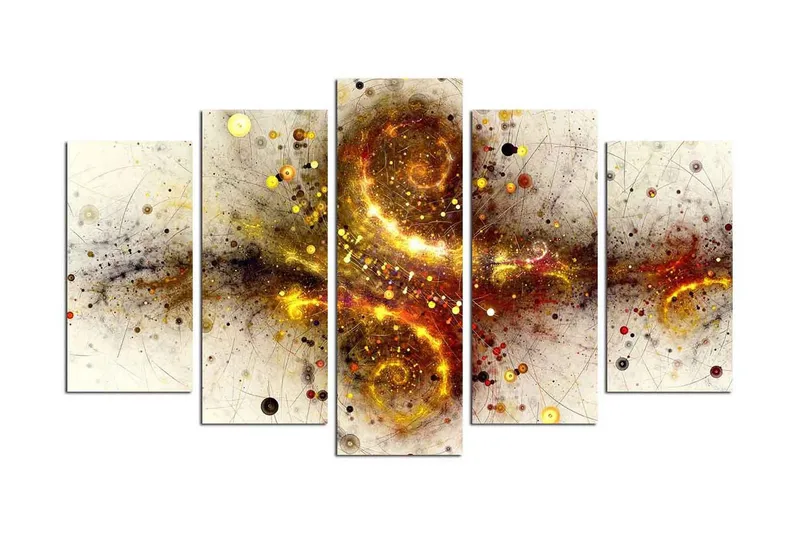 Dekorativ MDF-målning 5 Delar - Flerfärgad - Inredning - Tavlor & posters - Canvastavla