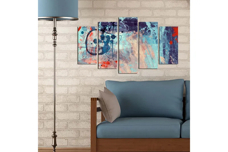 Dekorativ MDF-målning 5 Delar - Flerfärgad - Inredning - Tavlor & posters - Canvastavla
