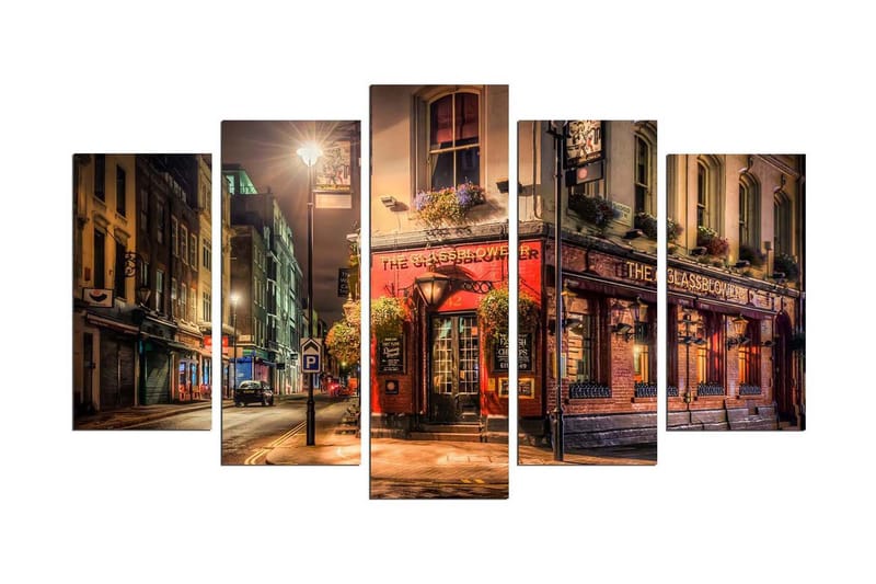 Dekorativ MDF-målning 5 Delar - Flerfärgad - Inredning - Tavlor & posters - Canvastavla