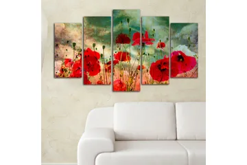 Dekorativ MDF-målning 5 Delar - Flerfärgad - Inredning - Tavlor & posters - Canvastavla