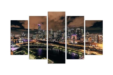 Dekorativ MDF-målning 5 Delar - Flerfärgad - Inredning - Tavlor & posters - Canvastavla
