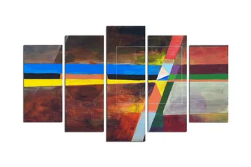 Dekorativ MDF-målning 5 Delar - Flerfärgad - Inredning - Tavlor & posters - Canvastavla