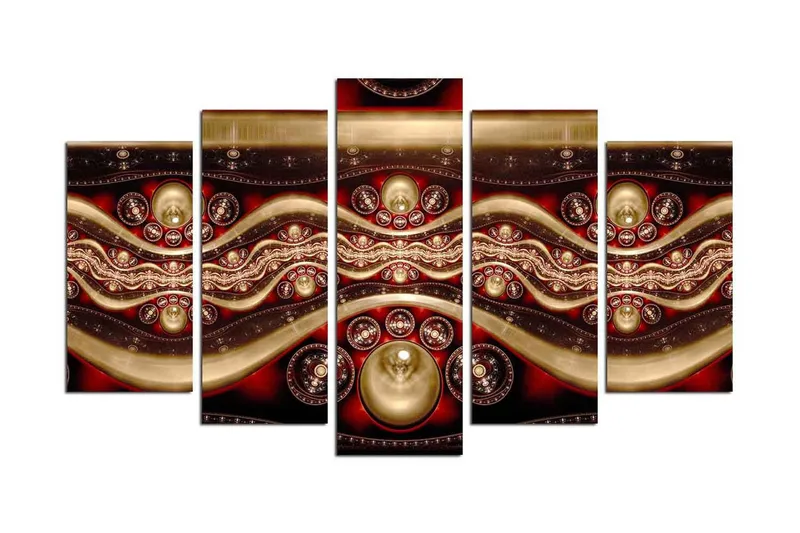 Dekorativ MDF-målning 5 Delar - Flerfärgad - Inredning - Tavlor & posters - Canvastavla