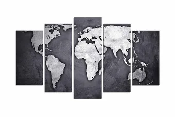 Dekorativ MDF-målning 5 Delar - Flerfärgad - Inredning - Tavlor & posters - Canvastavla