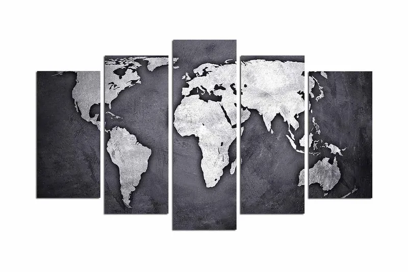 Dekorativ MDF-målning 5 Delar - Flerfärgad - Inredning - Tavlor & posters - Canvastavla