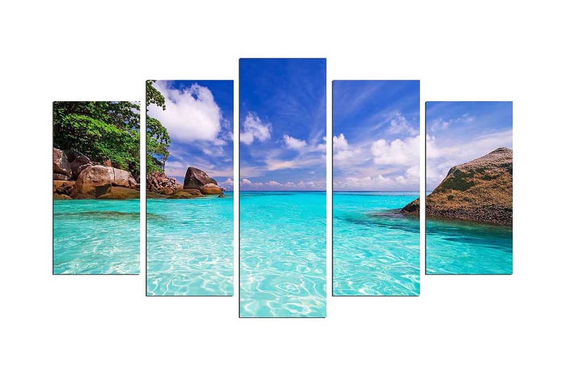 Dekorativ MDF-målning 5 Delar - Flerfärgad - Inredning - Tavlor & posters - Canvastavla