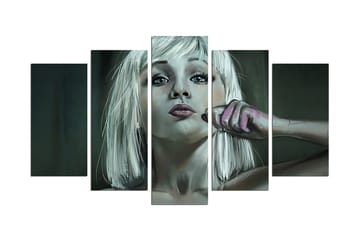 Dekorativ MDF-målning 5 Delar - Flerfärgad - Inredning - Tavlor & posters - Canvastavla