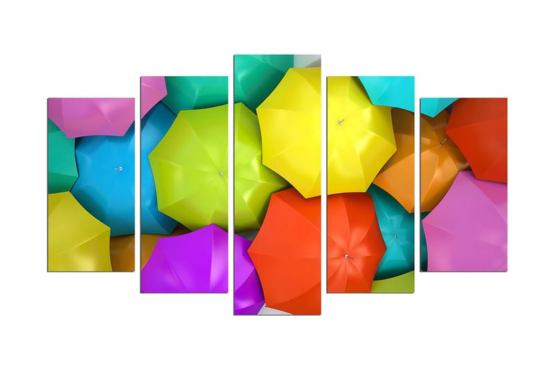Dekorativ MDF-målning 5 Delar - Flerfärgad - Inredning - Tavlor & posters - Canvastavla