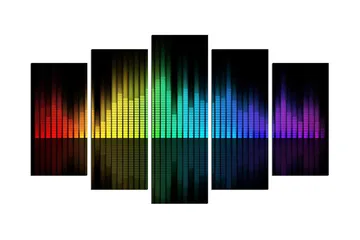 Dekorativ MDF-målning 5 Delar - Flerfärgad - Inredning - Tavlor & posters - Canvastavla