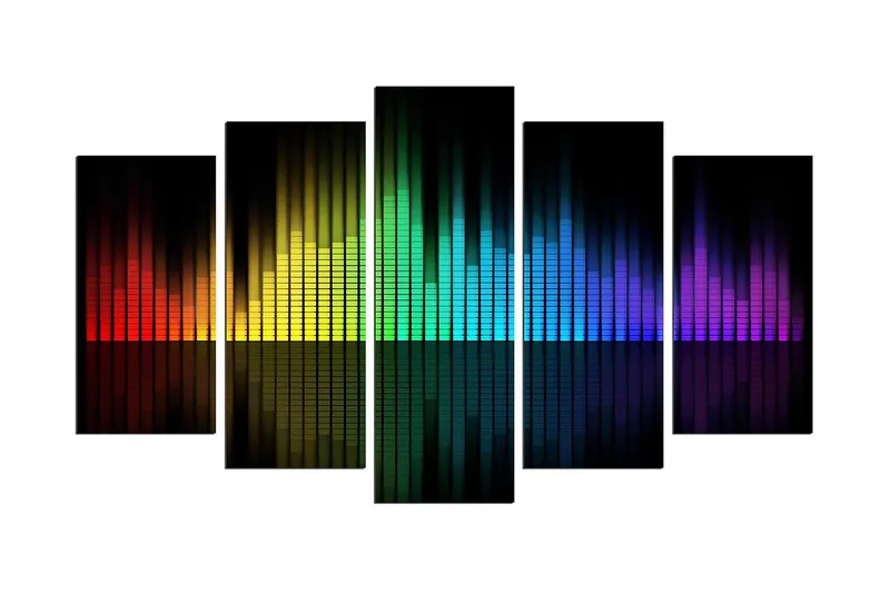 Dekorativ MDF-målning 5 Delar - Flerfärgad - Inredning - Tavlor & posters - Canvastavla