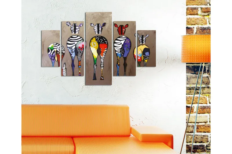 Dekorativ MDF-målning 5 Delar - Flerfärgad - Inredning - Tavlor & posters - Canvastavla