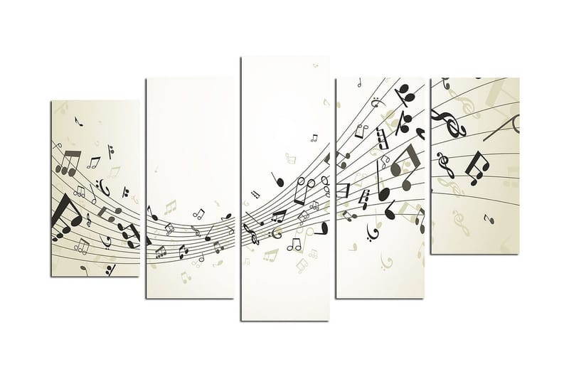 Dekorativ MDF-målning 5 Delar - Flerfärgad - Inredning - Tavlor & posters - Canvastavla