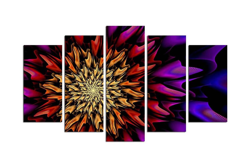 Dekorativ MDF-målning 5 Delar - Flerfärgad - Inredning - Tavlor & posters - Canvastavla