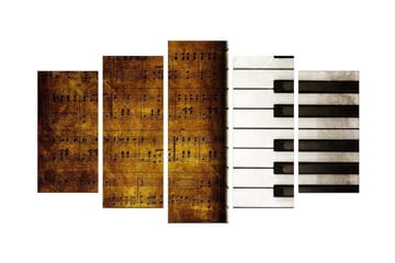 Dekorativ MDF-målning 5 Delar - Flerfärgad - Inredning - Tavlor & posters - Canvastavla