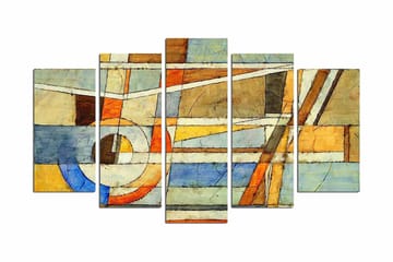 Dekorativ MDF-målning 5 Delar - Flerfärgad - Inredning - Tavlor & posters - Canvastavla