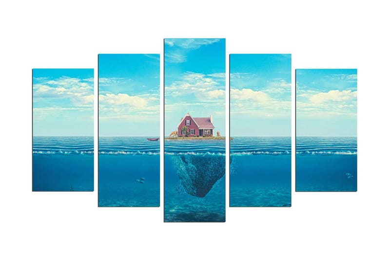 Dekorativ MDF-målning 5 Delar - Flerfärgad - Inredning - Tavlor & posters - Canvastavla