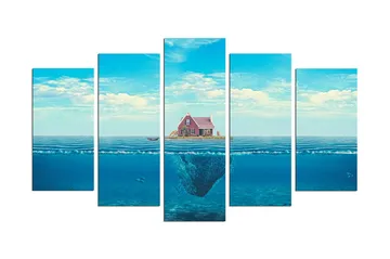 Dekorativ MDF-målning 5 Delar - Flerfärgad - Inredning - Tavlor & posters - Canvastavla