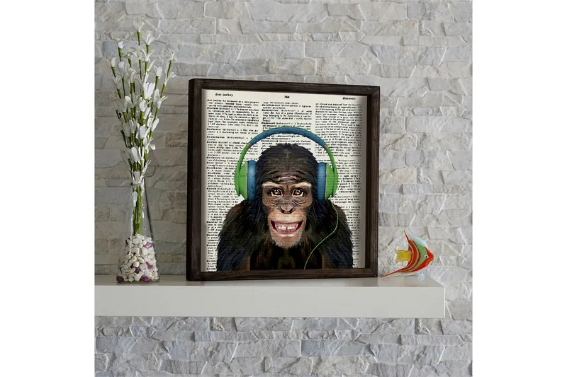 Dekorativ MDF-målning - Blå/Grön/Brun/Vit/Svart - Inredning - Tavlor & posters - Canvastavla