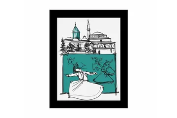 Dekorativ MDF-målning - Flerfärgad - Inredning - Tavlor & posters - Canvastavla