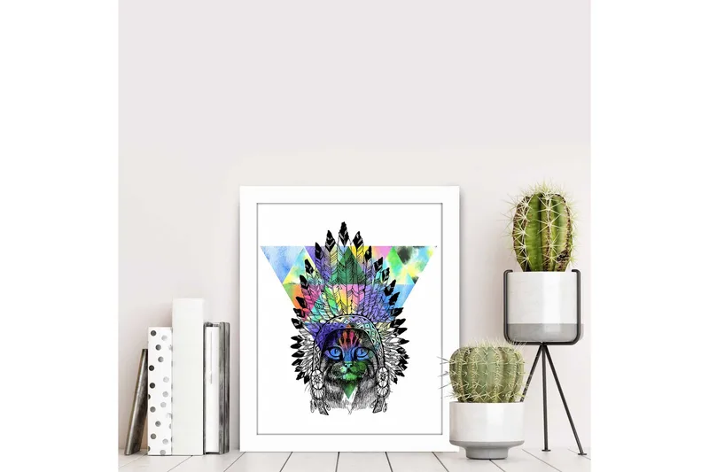 Dekorativ MDF-målning - Flerfärgad - Inredning - Tavlor & posters - Canvastavla