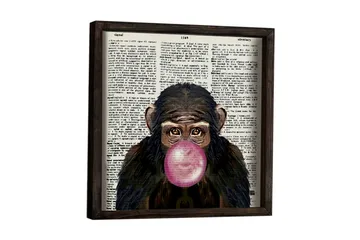 Dekorativ MDF-målning - Grå/Brun/Vit/Svart/Rosa - Inredning - Tavlor & posters - Canvastavla