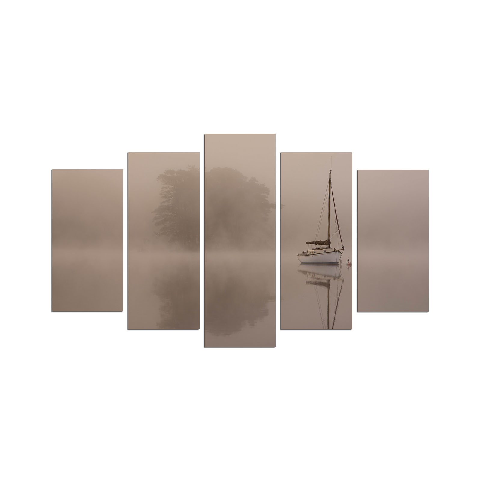 Dekorativ MDF-målning 5-Delar 20x60 cm - Flerfärgad