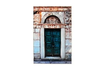 Grön Dörr Tavla - 80x120 cm Flerfärgad - Inredning - Tavlor & posters - Canvastavla