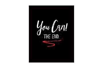 Inramad Canvastavla i trä - 41x56 cm - Inspirerande text med uppmaning och avslutning - Vit / Röd / Svart - Inredning - Tavlor & posters - Canvastavla