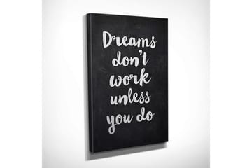 Liten Canvastavla 30x40 cm - Inspirerande citat i handskriven stil - Svart / Vit - Inredning - Tavlor & posters - Canvastavla