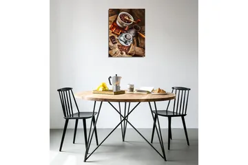 Liten Canvastavla 30x40 cm - Kaffe- och chokladkomposition med rostade kaffebönor - Brun / Beige / Svart - Inredning - Tavlor & posters - Canvastavla