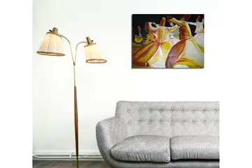 Liten Canvastavla 40x30 cm - Dansande personer i färgglada kläder - Röd / Gul / Vit - Inredning - Tavlor & posters - Canvastavla