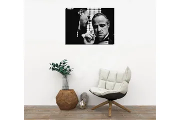 Liten Canvastavla 40x30 cm - Intimt samtal mellan två män i kostym - Svart / Vitt - Inredning - Tavlor & posters - Canvastavla