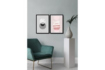 MDF-målning Dekorativ 2 Delar - Flerfärgad - Inredning - Tavlor & posters - Canvastavla