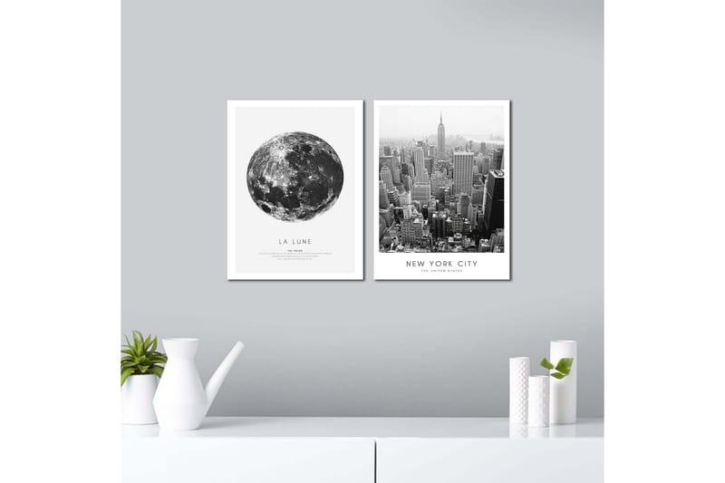 MDF-målning Dekorativ 2 Delar - Flerfärgad - Inredning - Tavlor & posters - Canvastavla