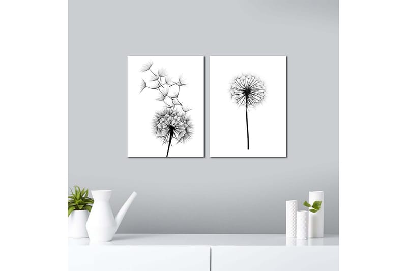 MDF-målning Dekorativ 2 Delar - Flerfärgad - Inredning - Tavlor & posters - Canvastavla