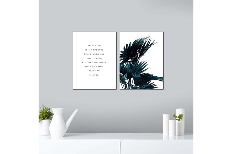 MDF-målning Dekorativ 2 Delar - Flerfärgad - Inredning - Tavlor & posters - Canvastavla