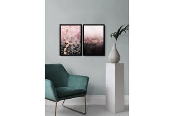 MDF-målning Dekorativ 2 Delar - Flerfärgad - Inredning - Tavlor & posters - Canvastavla