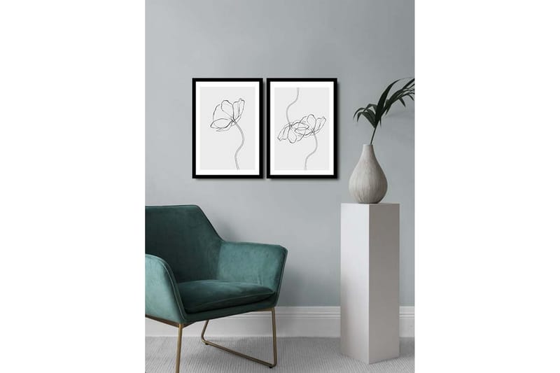 MDF-målning Dekorativ 2 Delar - Flerfärgad - Inredning - Tavlor & posters - Canvastavla