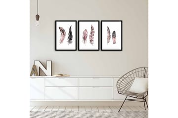 MDF-målning Dekorativ 3 Delar - Flerfärgad - Inredning - Tavlor & posters - Canvastavla